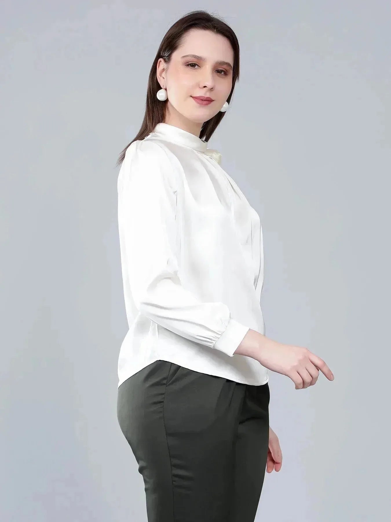 Mandarin Collar Blouse