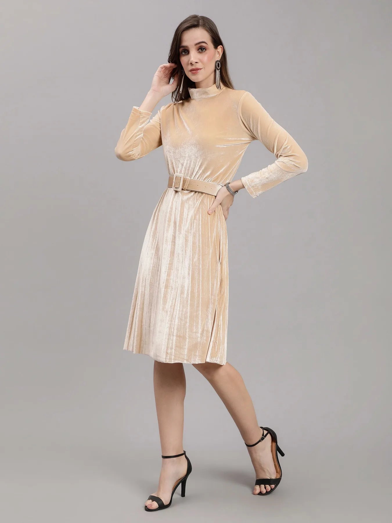 Sleeveless Jacket and Dress Set