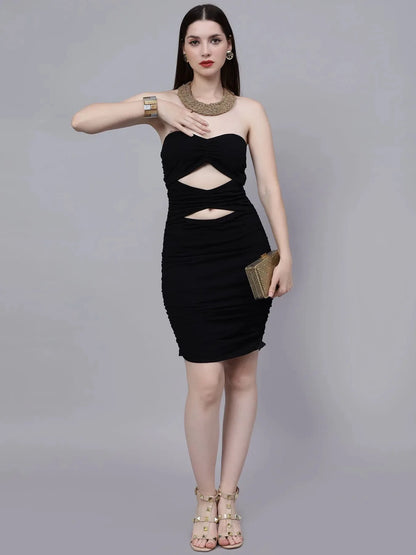 Front Cutout Off Shoulder Dress