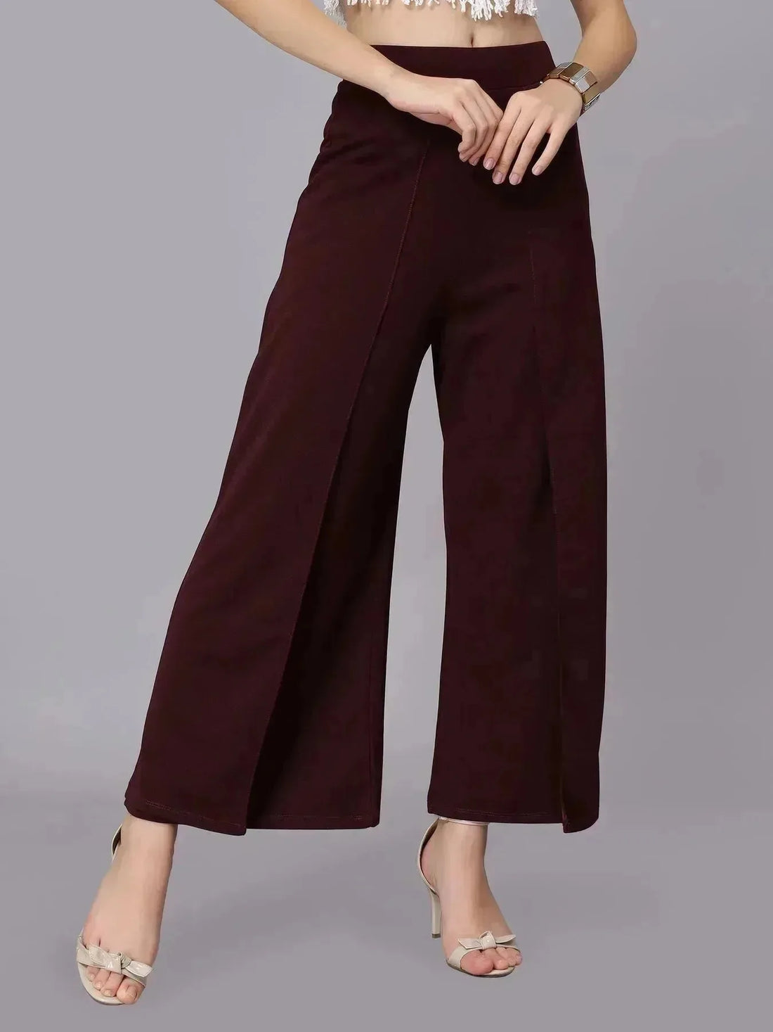 Front Overlap Slit Pants