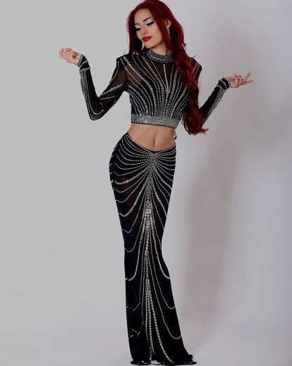 Embellished Studded Two-Piece Set