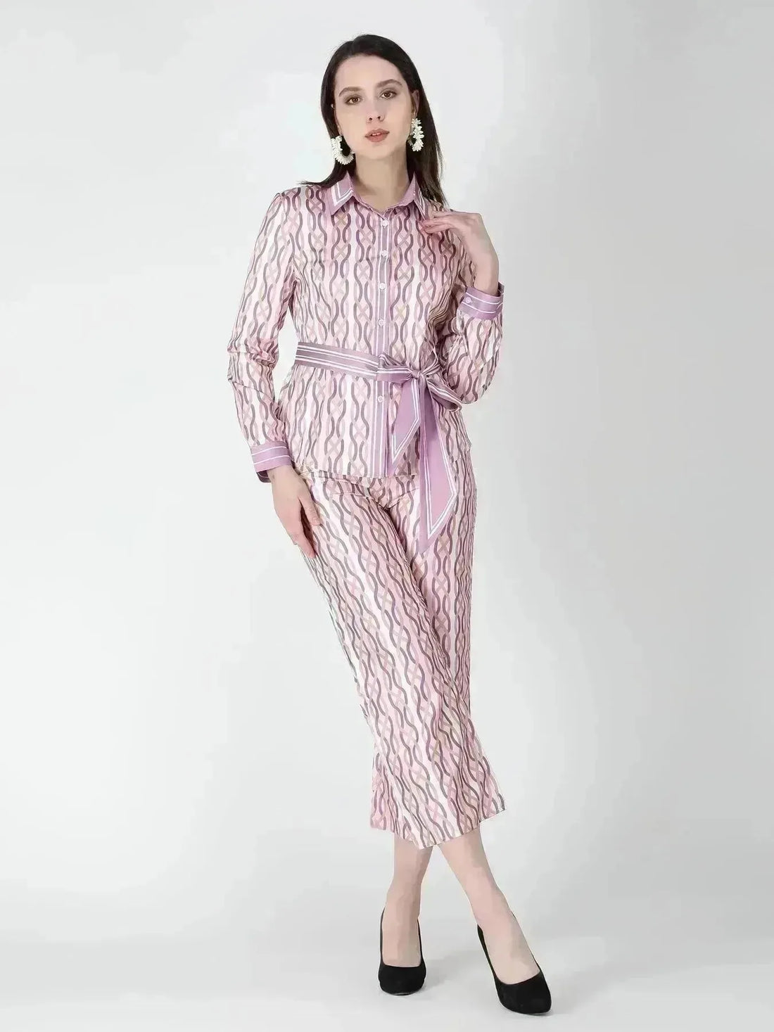 Chain Print Two-Piece Set