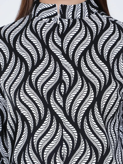 Swirl Leaf Printed Blouse