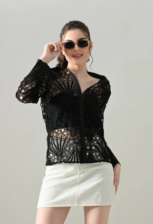 Lace Sheer Shirt