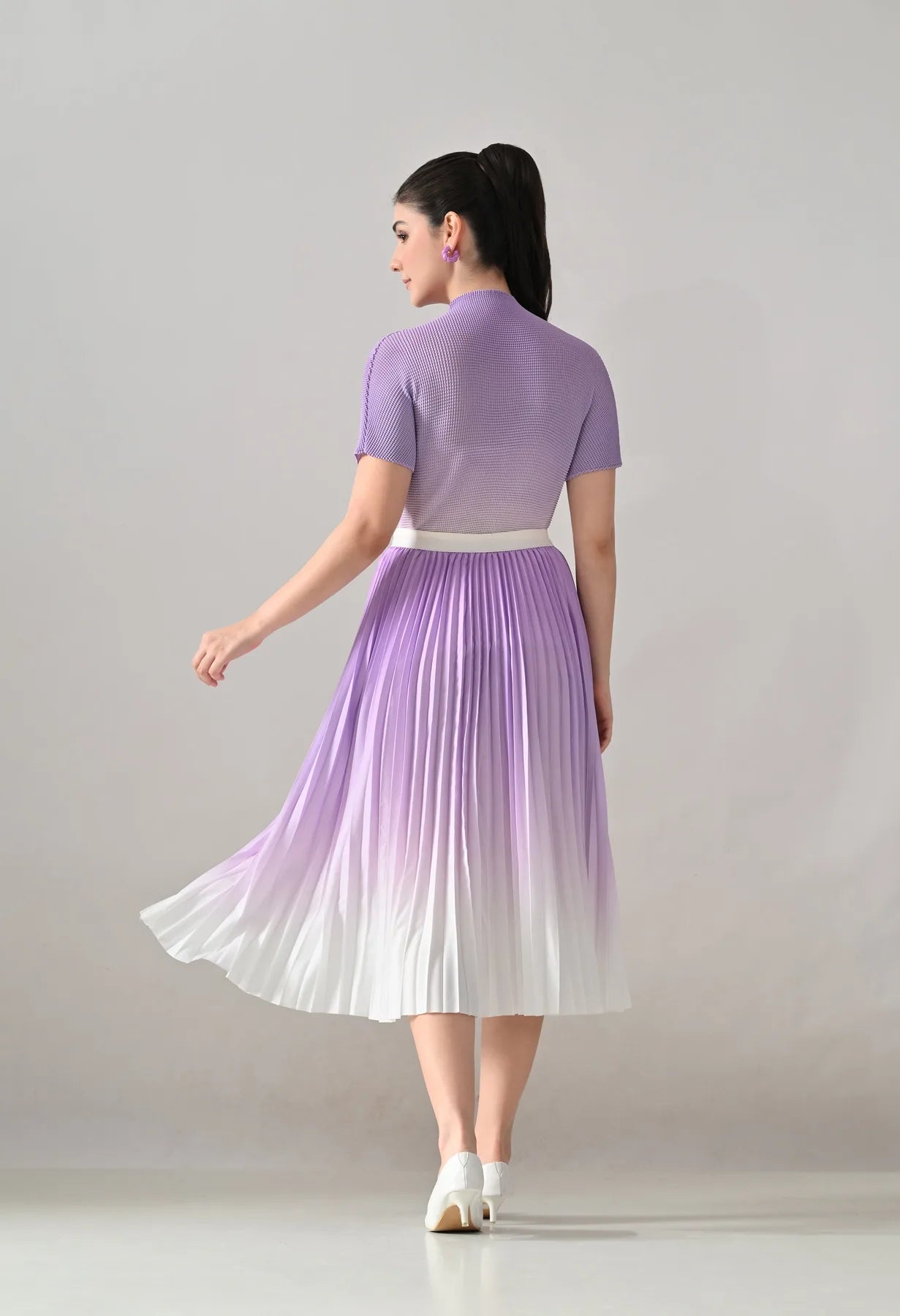 Ombre Pleated Two-Piece Set