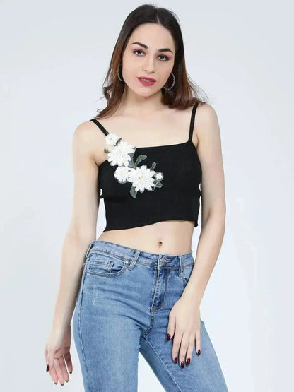 Floral Appliques Cami Top