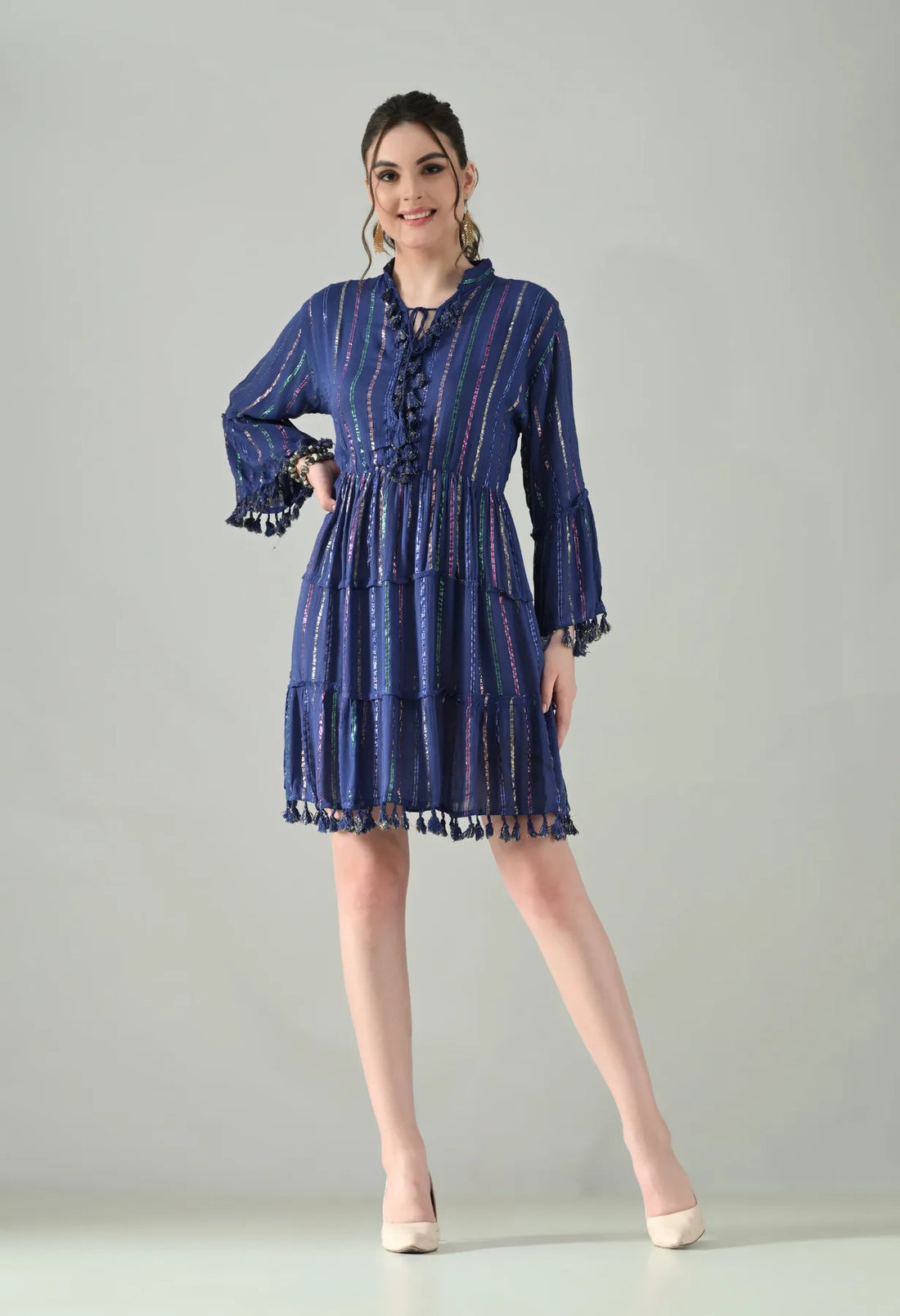 Lurex Charm Short Dress