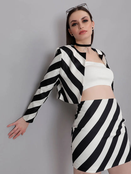 Elegant Striped Two Piece Set