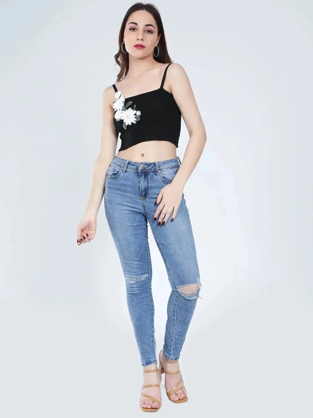 Floral Appliques Cami Top
