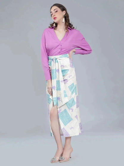 Scribble  Printed Two-Piece Set
