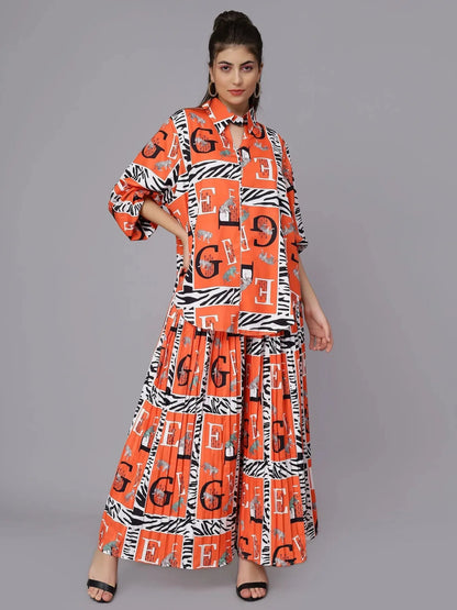 Tiger Print Oversized Two-Piece Set