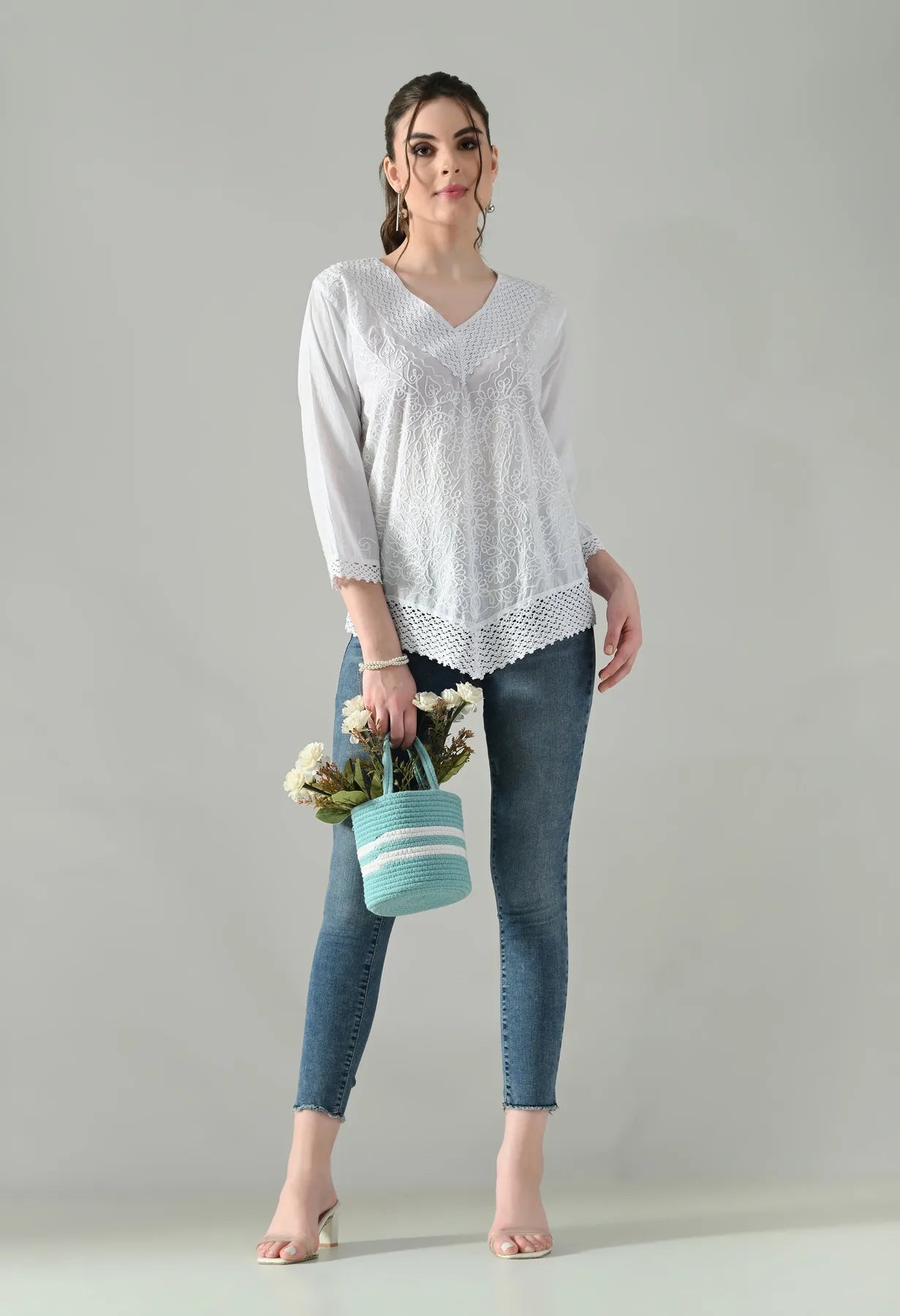 Sweetheart Bloom Embroidered Top