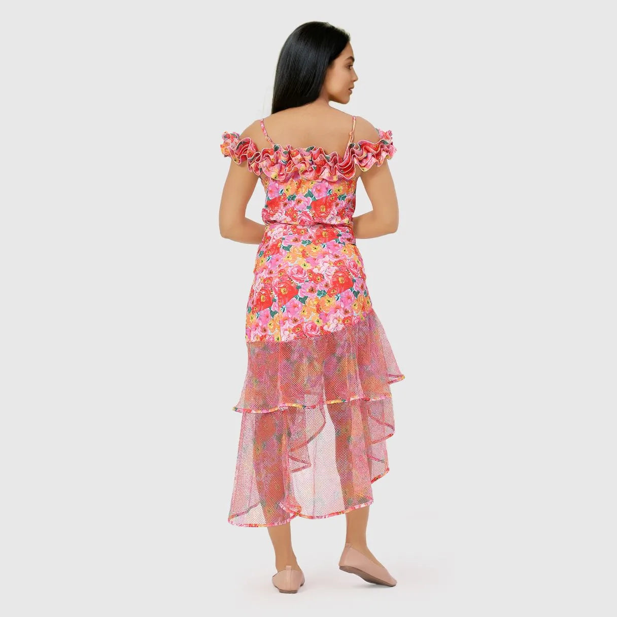 Ruffle Monokini With Sarong