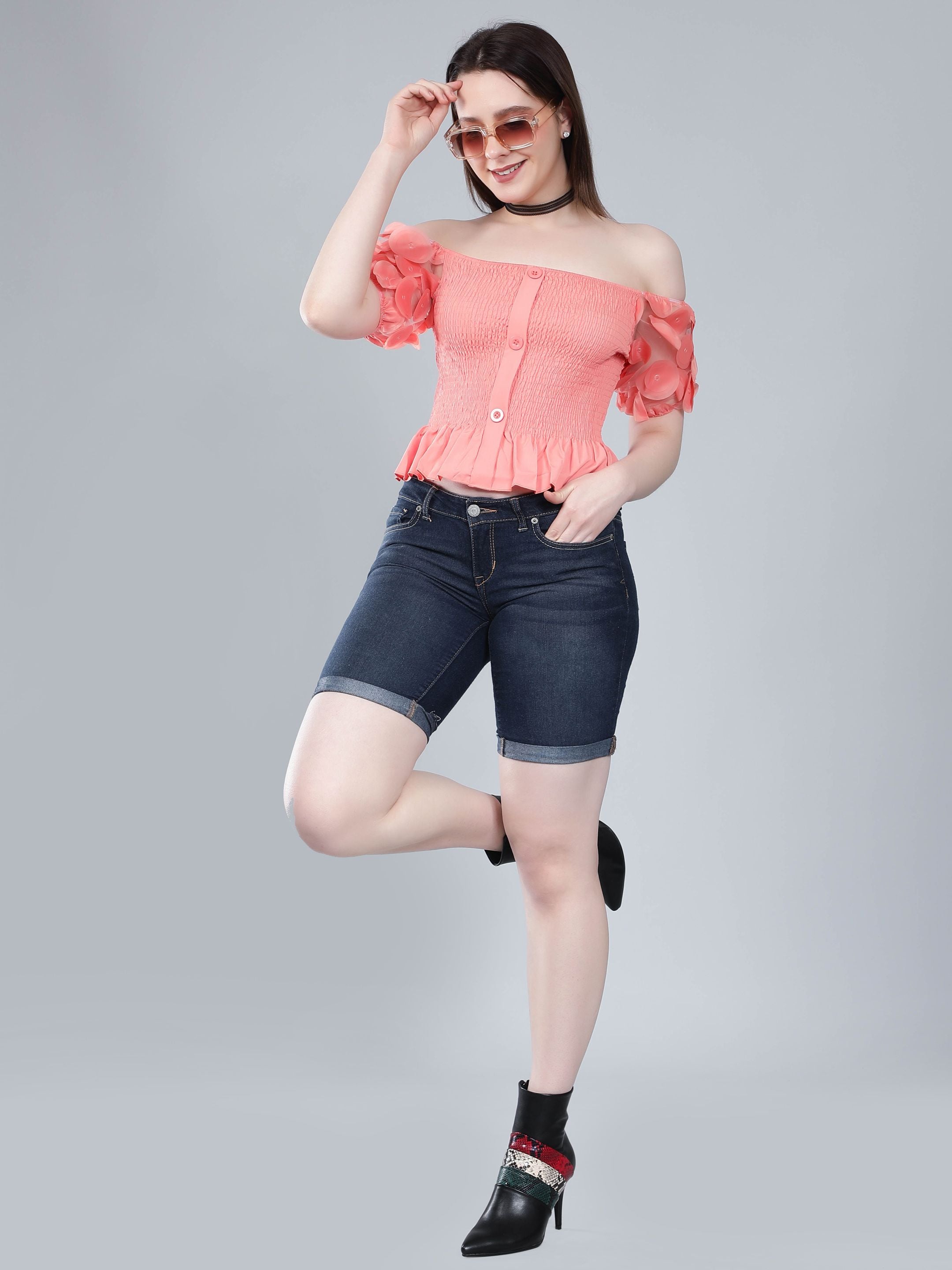 Puff Sleeve Bodycon Top