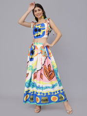 Sunray Printed Two Piece Set