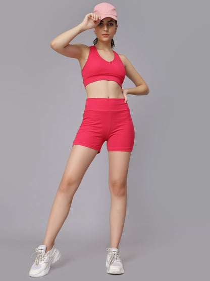 Rib Knit Two Piece Athleisure Set