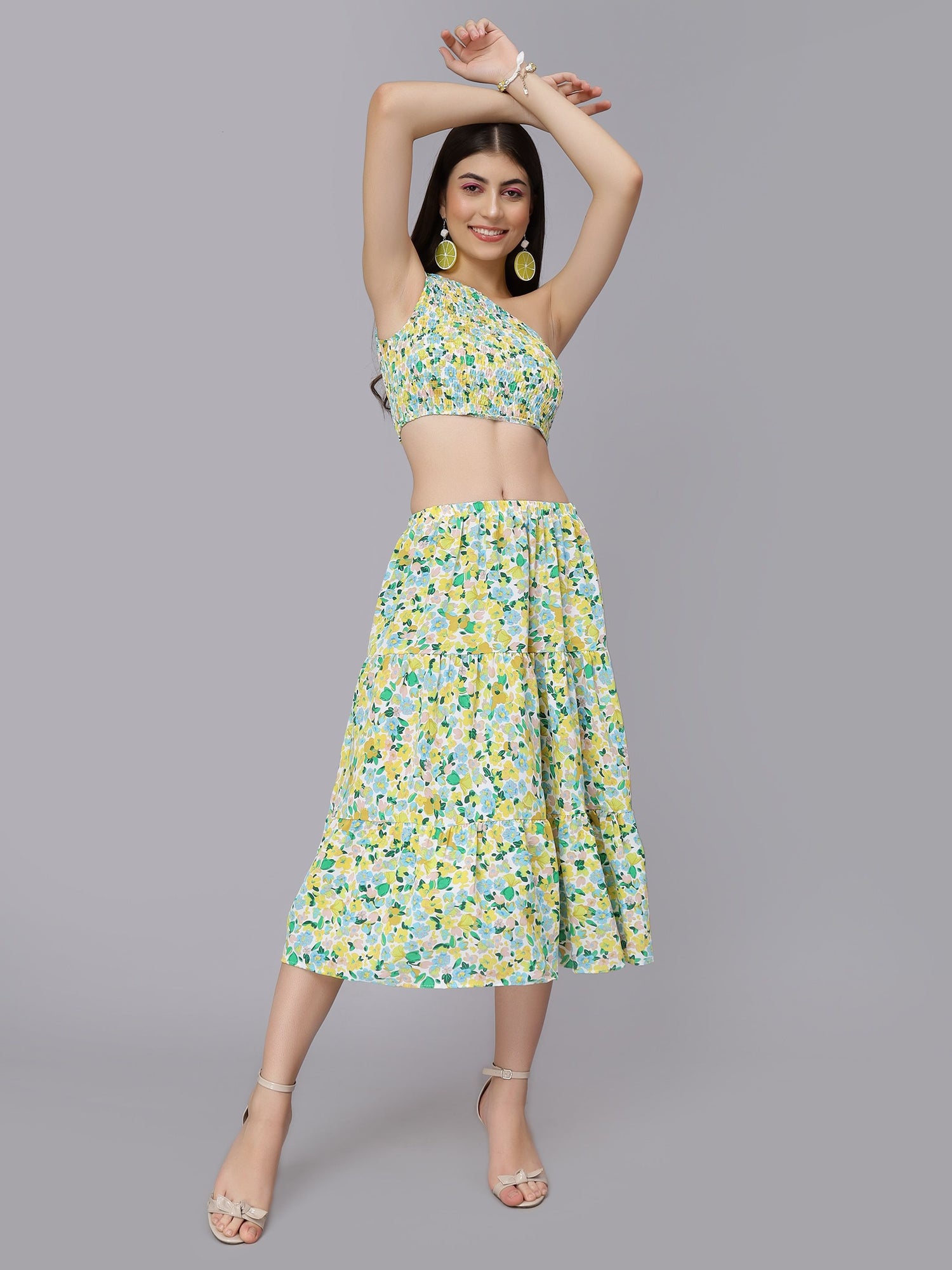 Spring Floral Two Piece Set