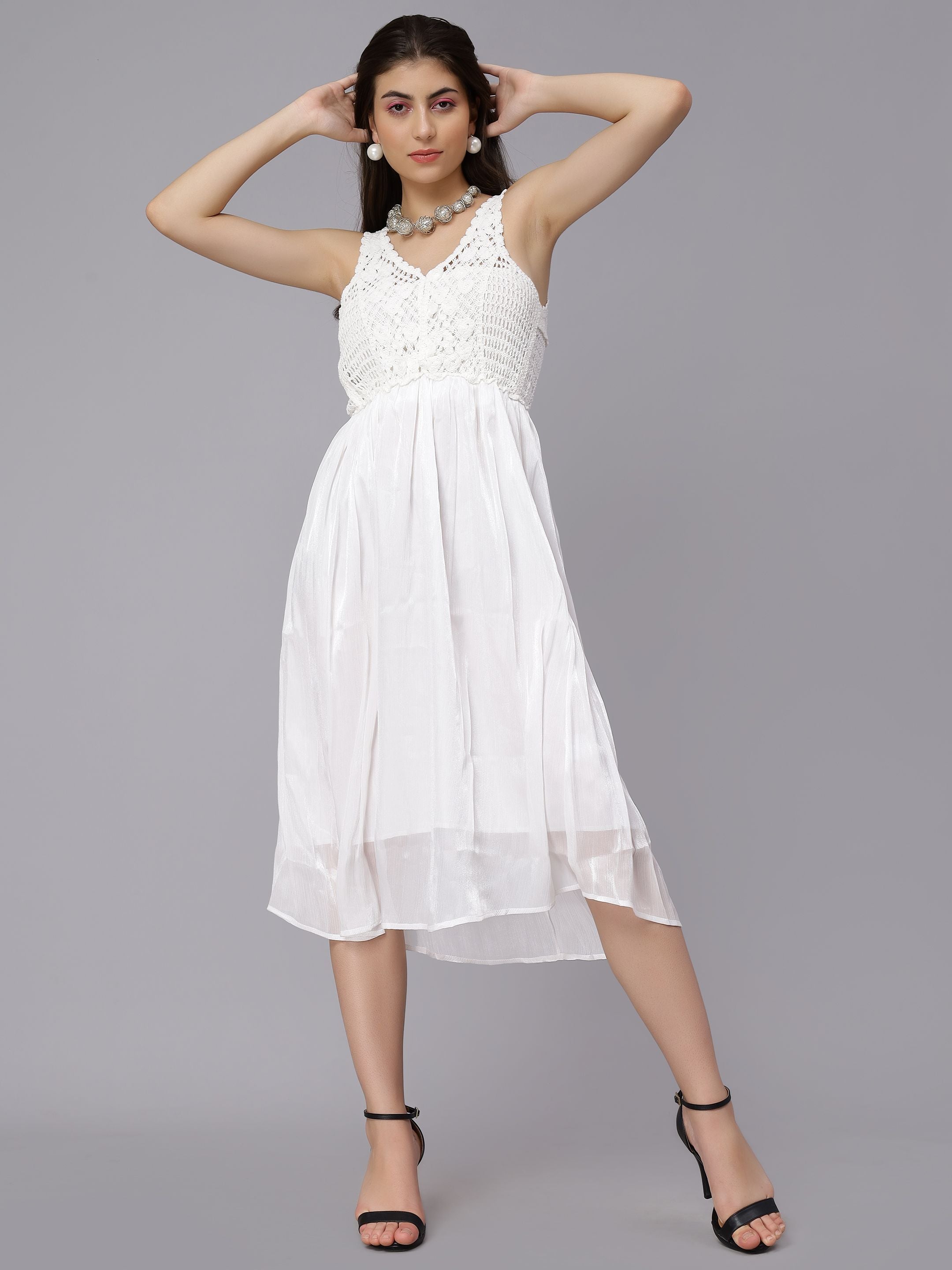 Summer Crochet Midi Dress