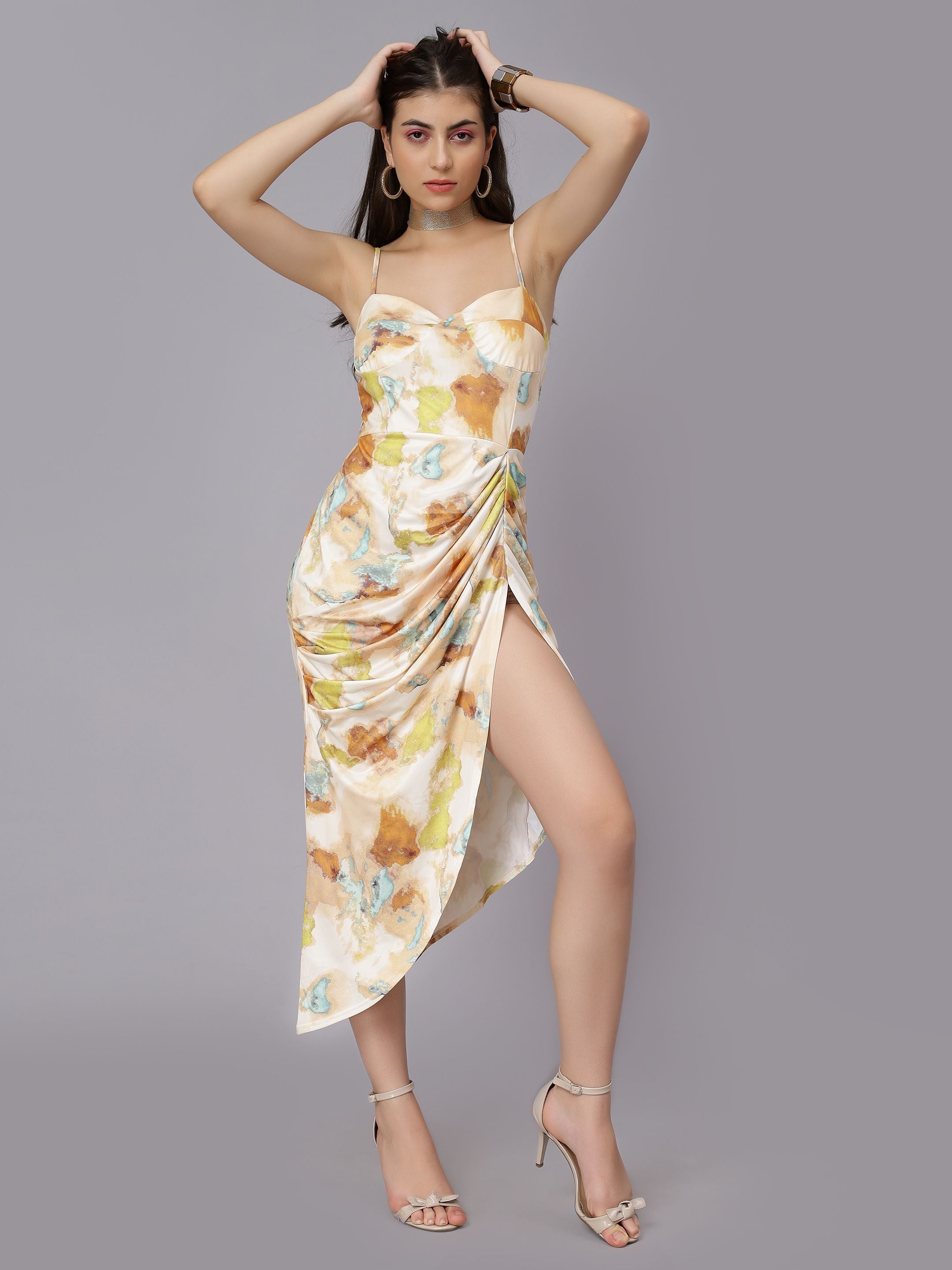 Sexy Marble Spaghetti Dress