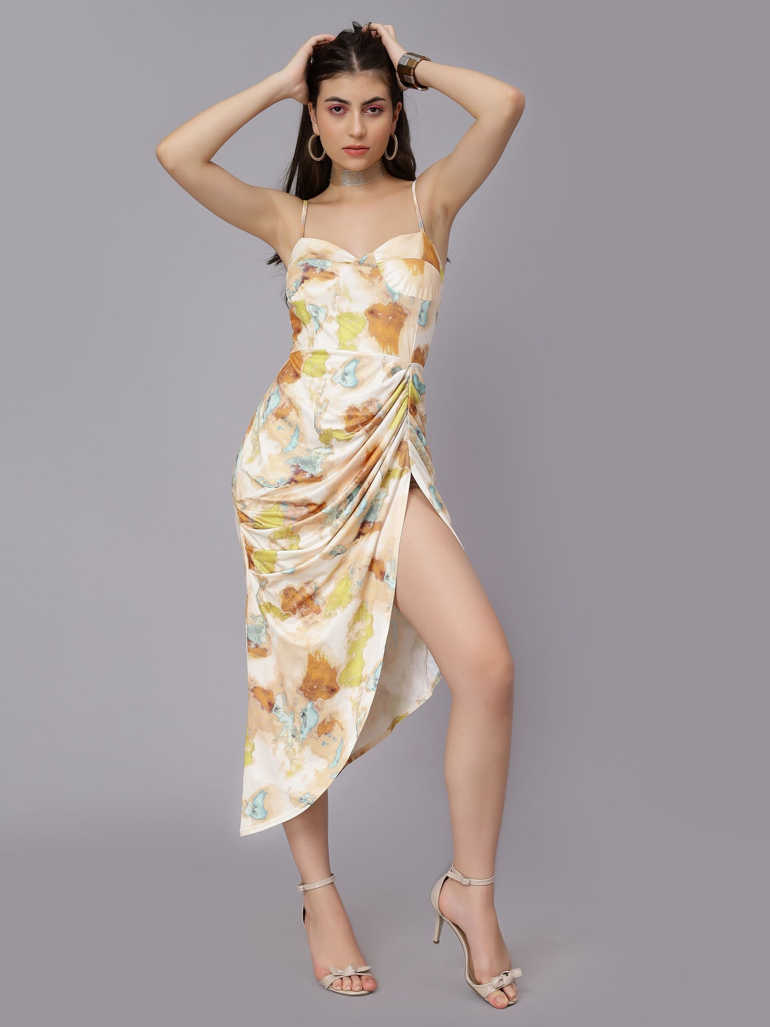 Sexy Marble Spaghetti Dress