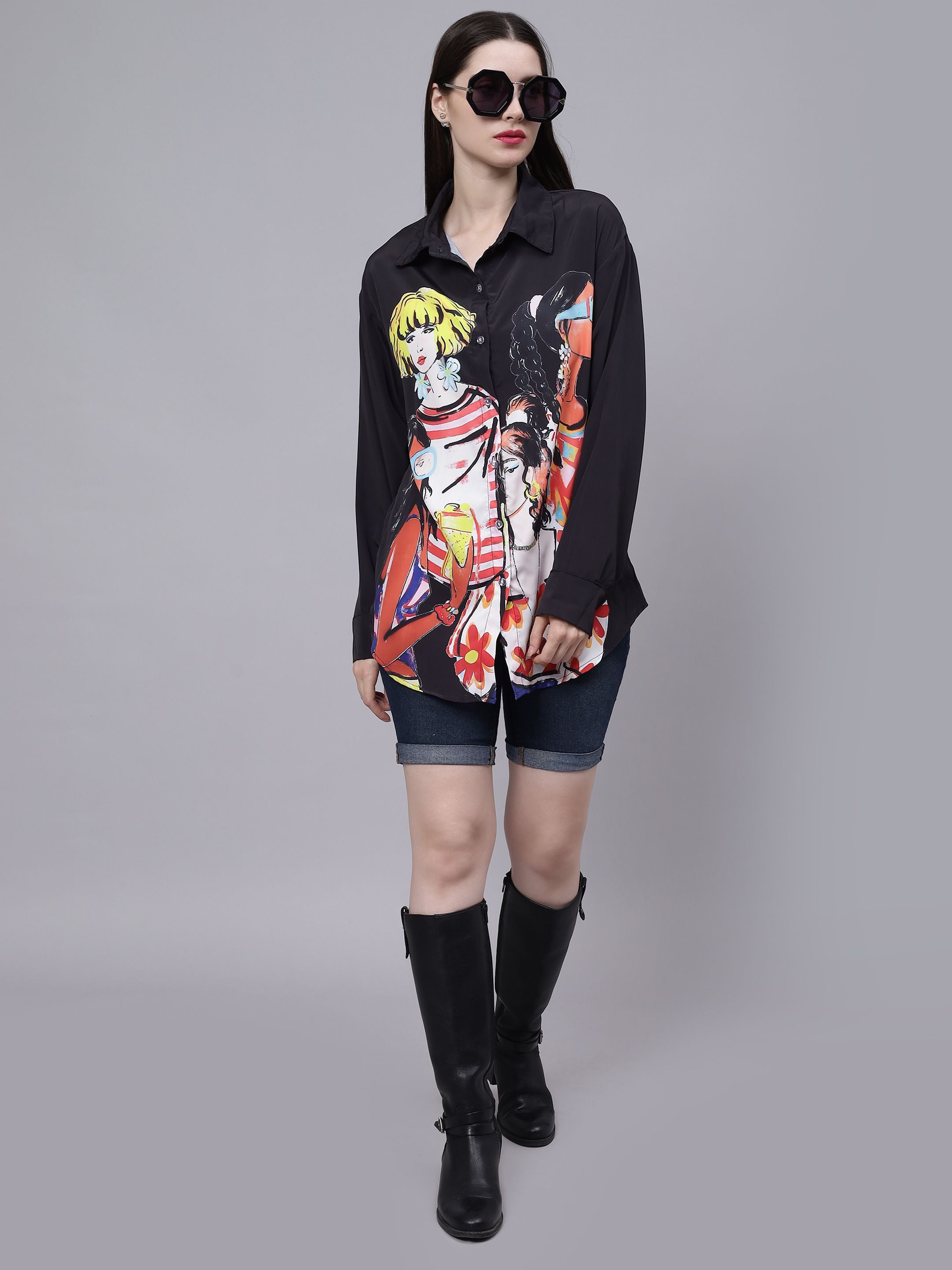 Hip-Hop Girls Oversized Shirt