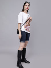 Stylish Girl Graphic Oversized T- Shirt