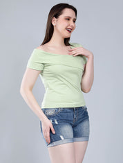 Asymmetric Neck T-Shirt
