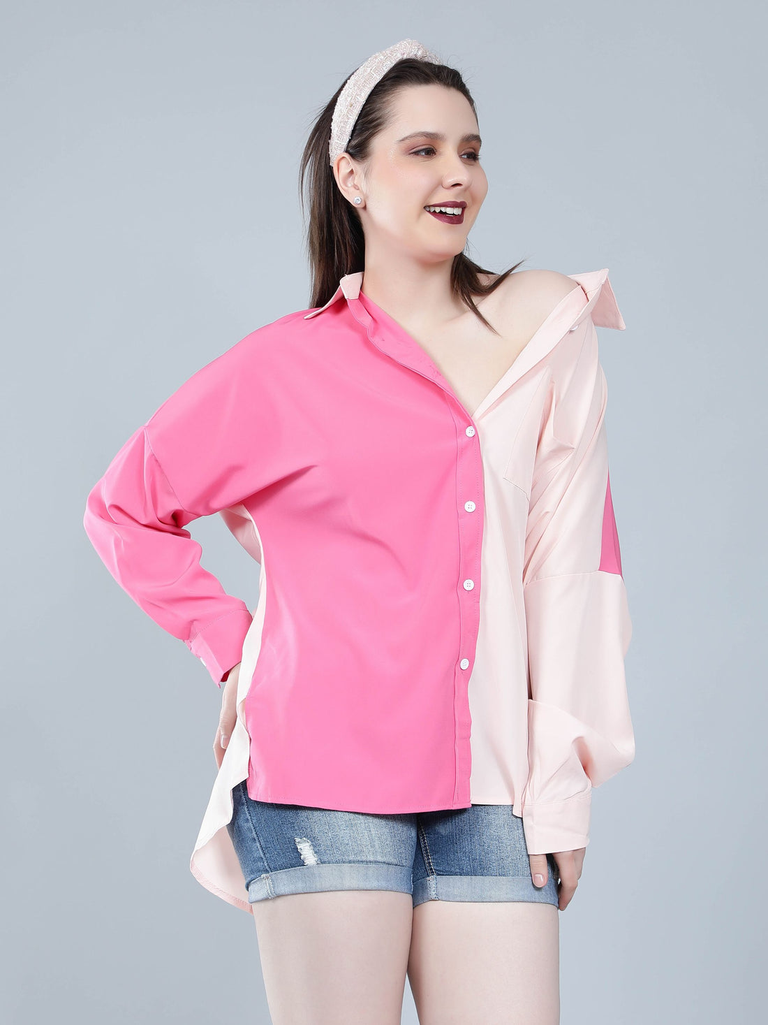 Colorblock Drop Shoulder Shirt