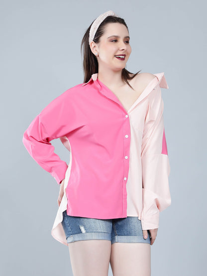 Colorblock Drop Shoulder Shirt