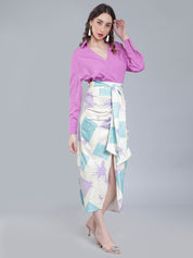 Scribble  Printed Two-Piece Set
