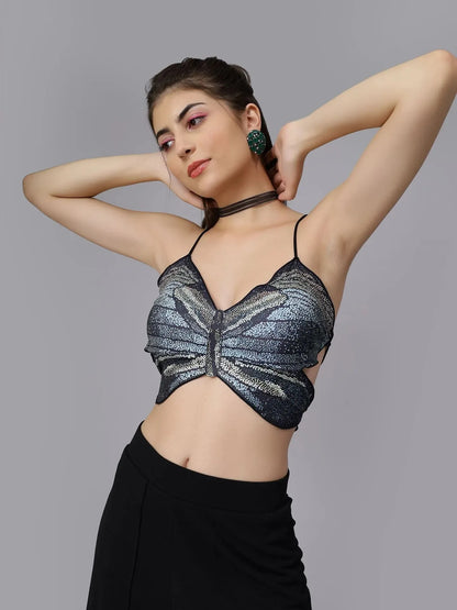 Sexy Butterfly Backless Tank Top