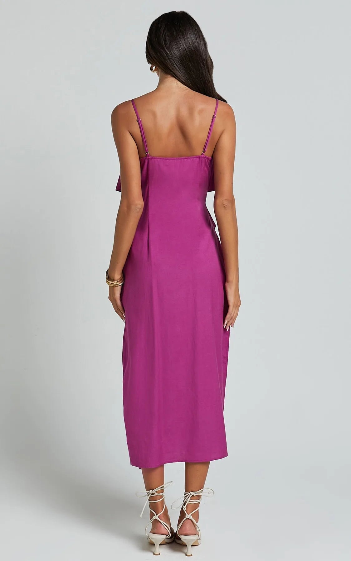 Frill Detail Midi Dress