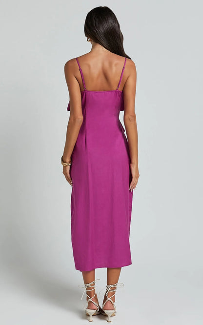 Frill Detail Midi Dress