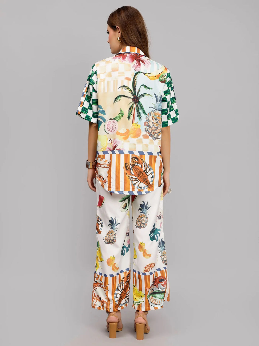 Tropical Fruit Printed Two-Piece Set