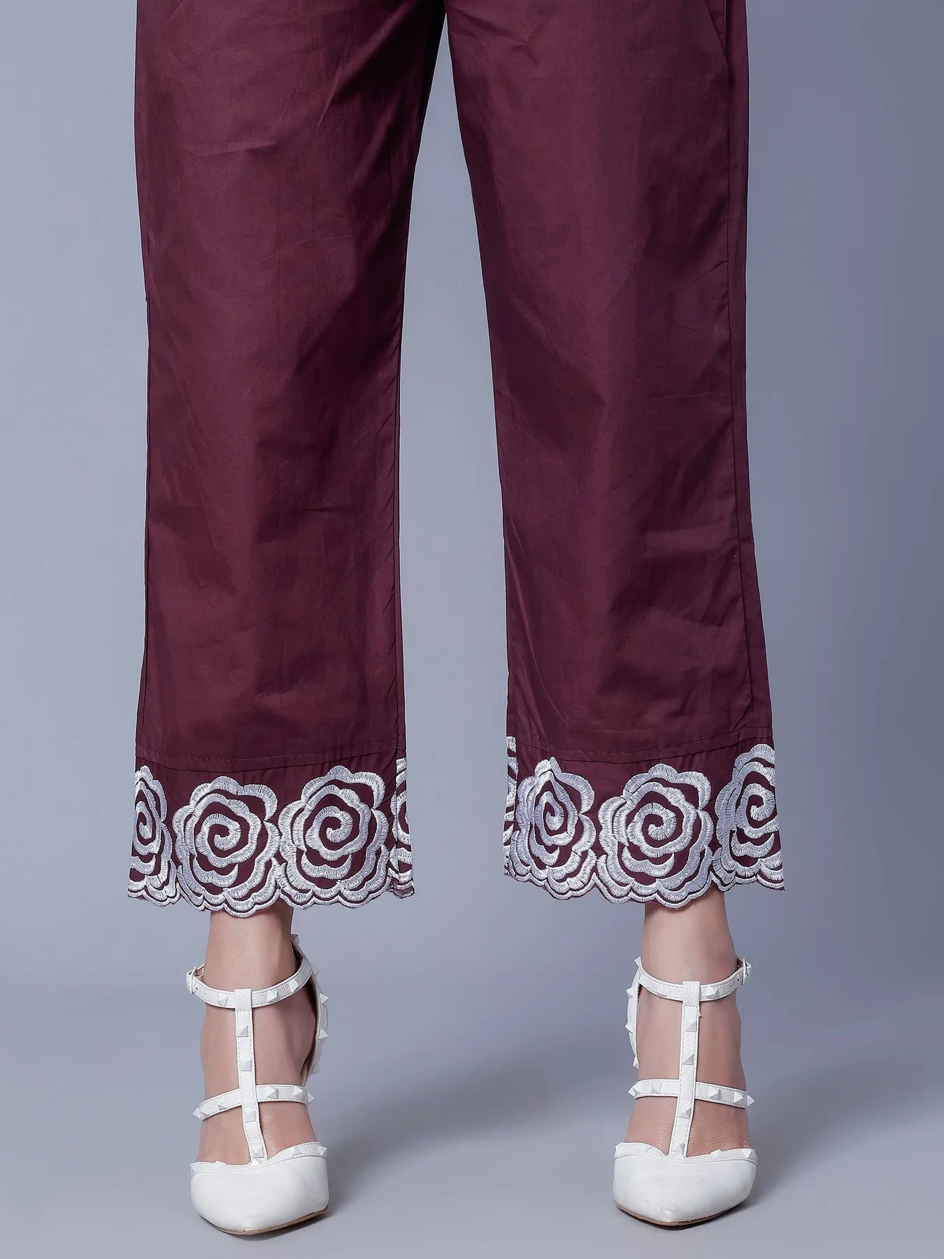 Flower Embroidery Two-Piece Set