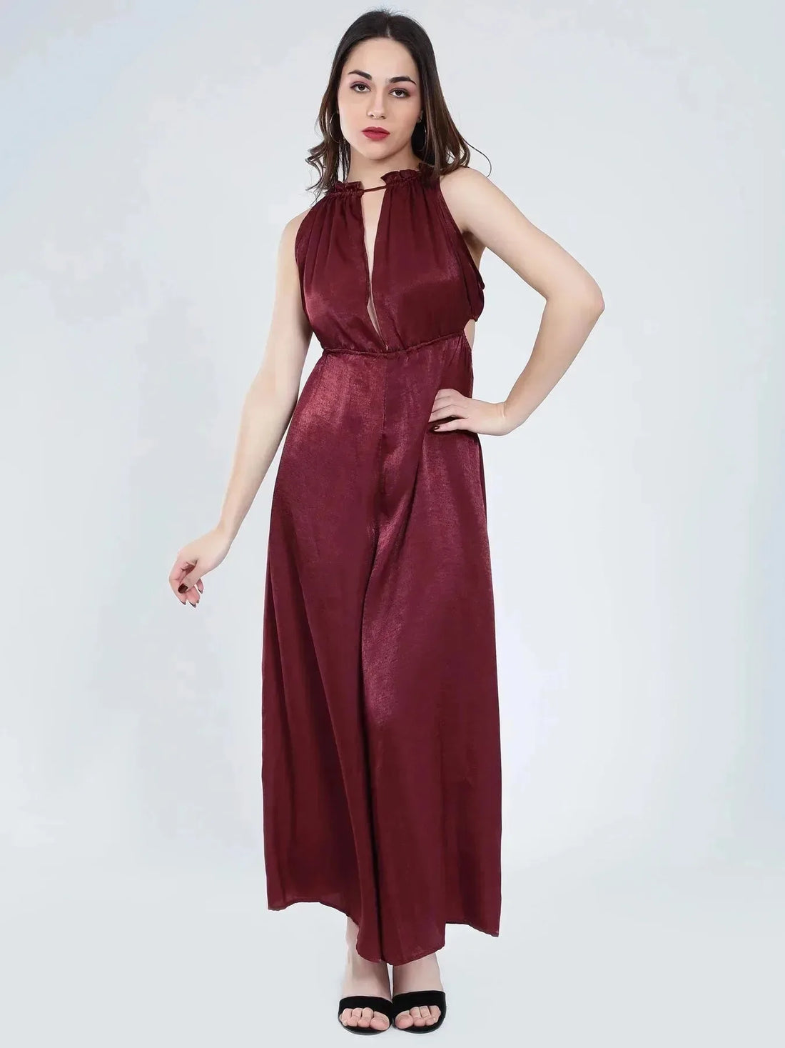 Vintage Style Plain Jumpsuit