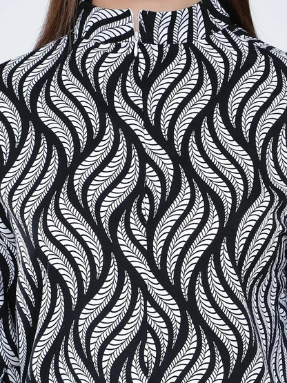 Swirl Leaf Printed Blouse