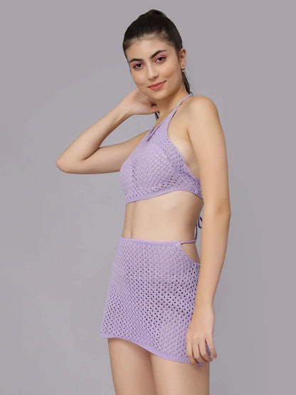 Sexy Crochet Two Piece Set