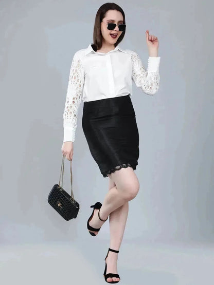 Lace Sleeves Shirt