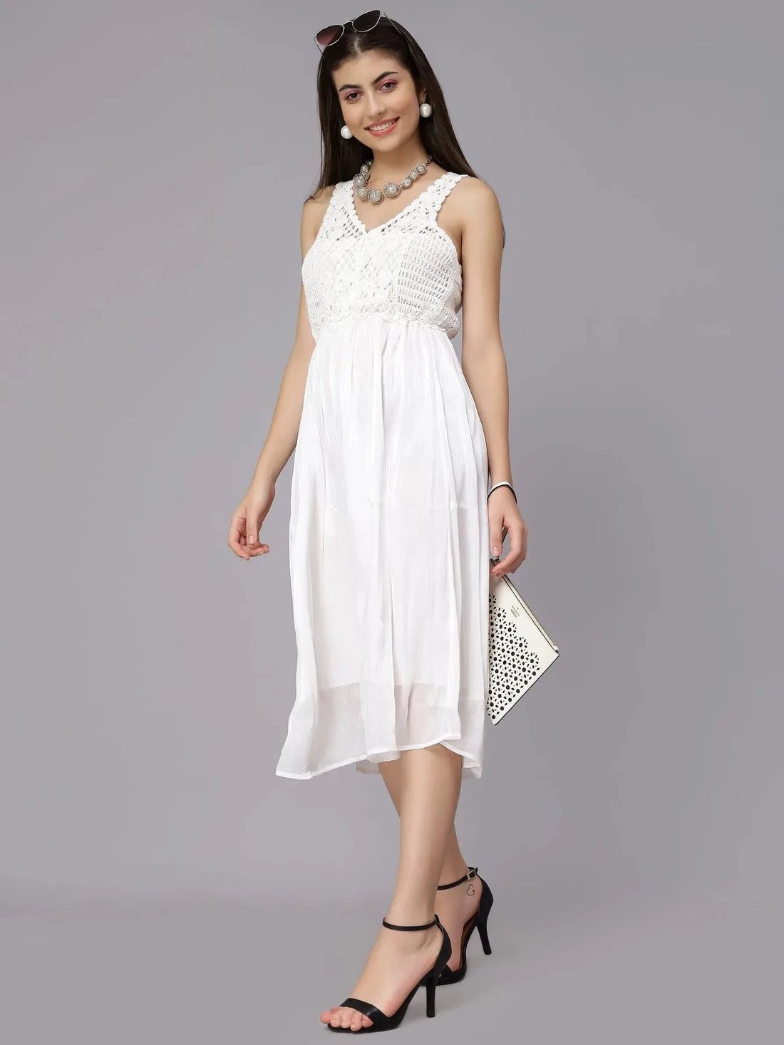 Summer Crochet Midi Dress