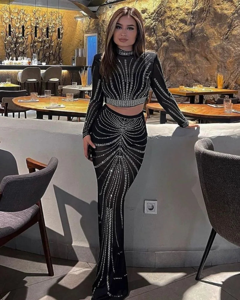 Embellished Studded Two-Piece Set