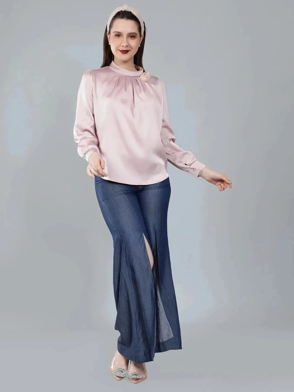 Mandarin Collar Blouse