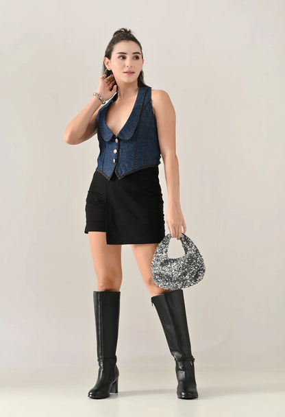 Halter Muse Denim Vest