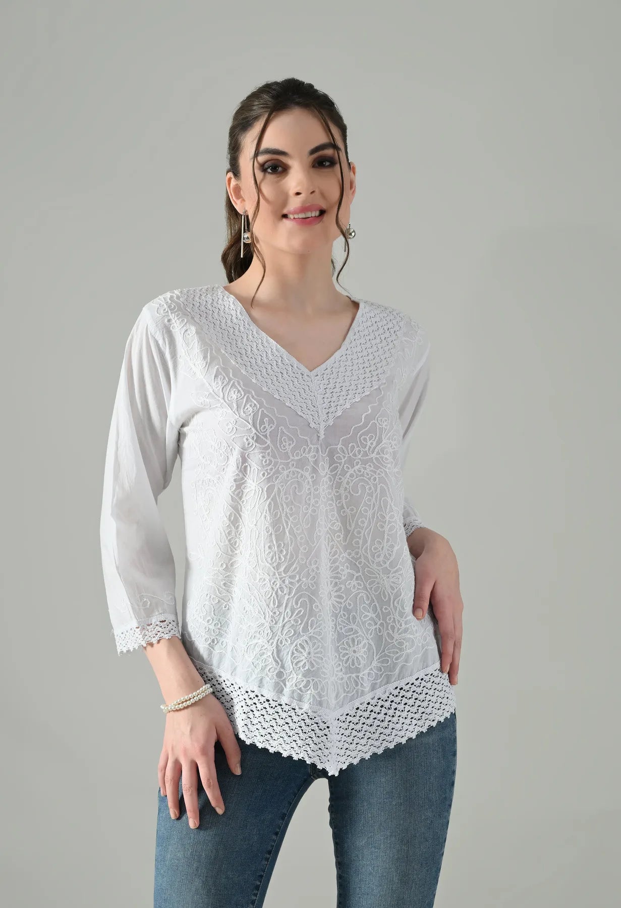 Sweetheart Bloom Embroidered Top