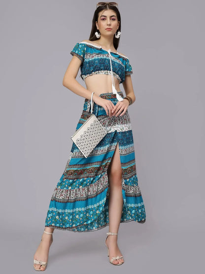 Boho Floral Two Piece Set
