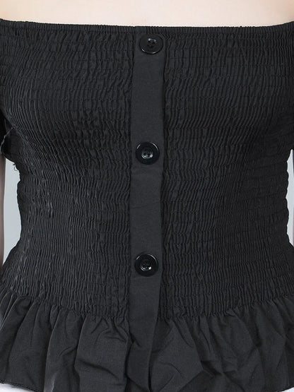 Puff Sleeve Bodycon Top