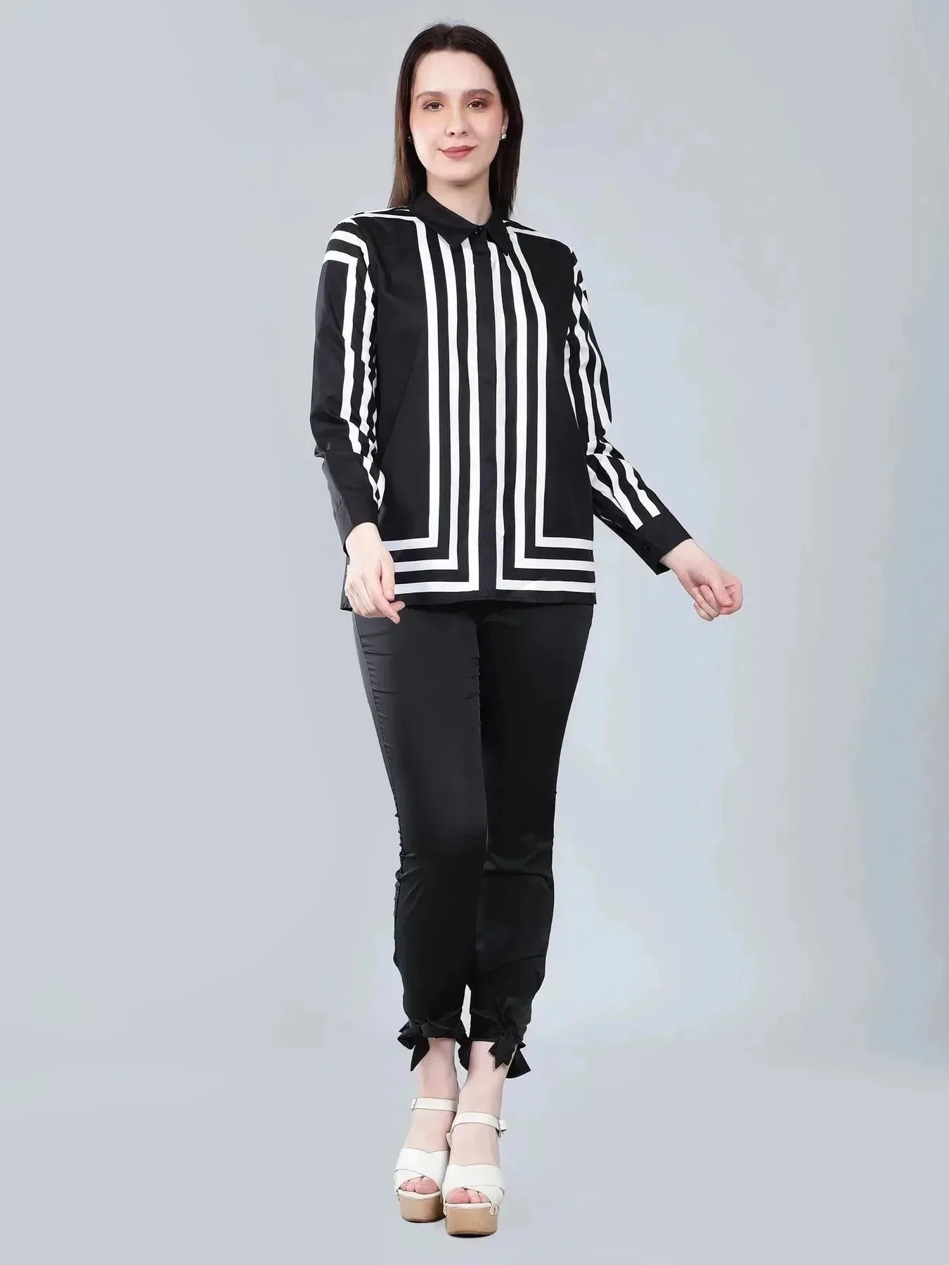 Geometric Striped Shirt