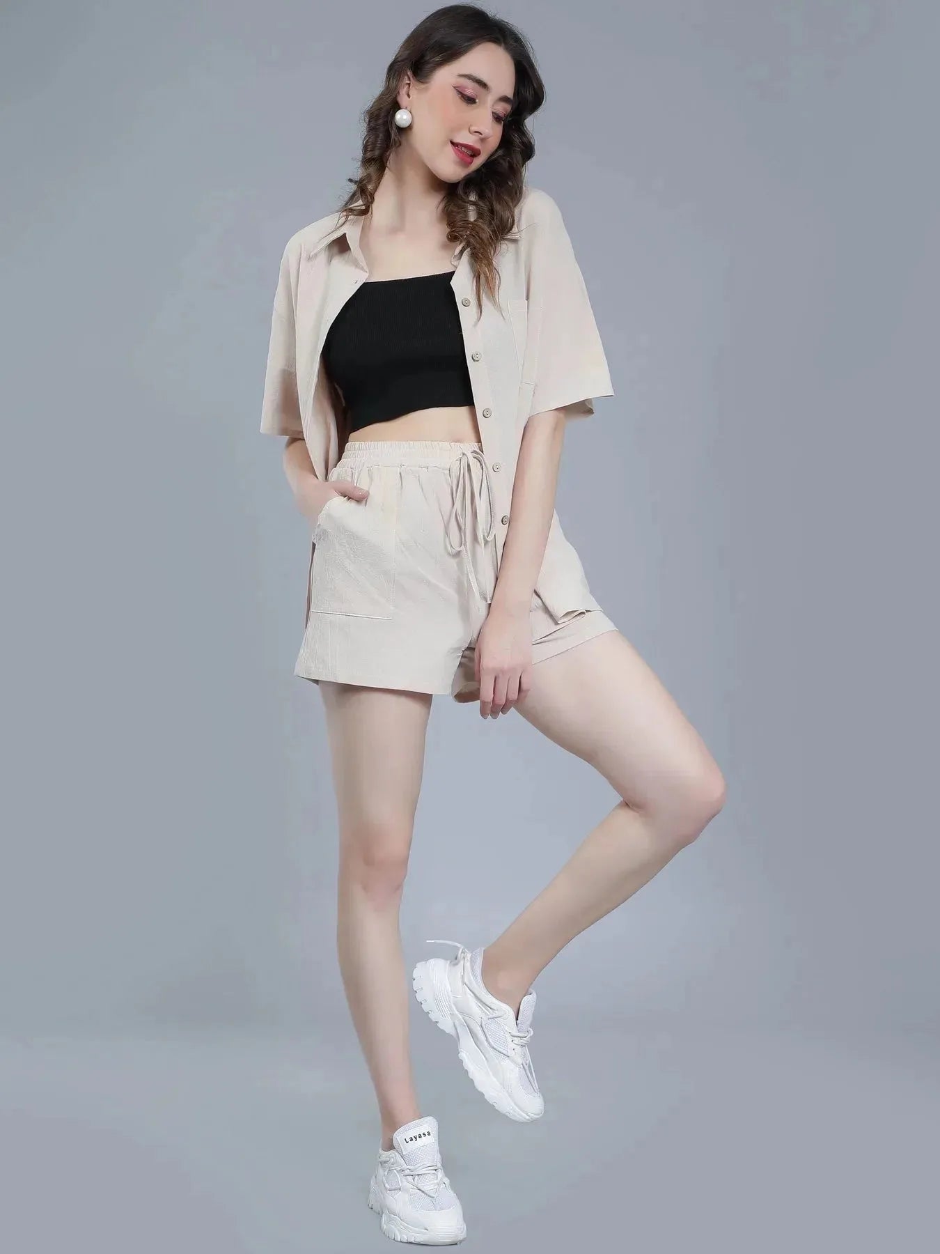 Shirt Shorts Two-Piece Casual Set