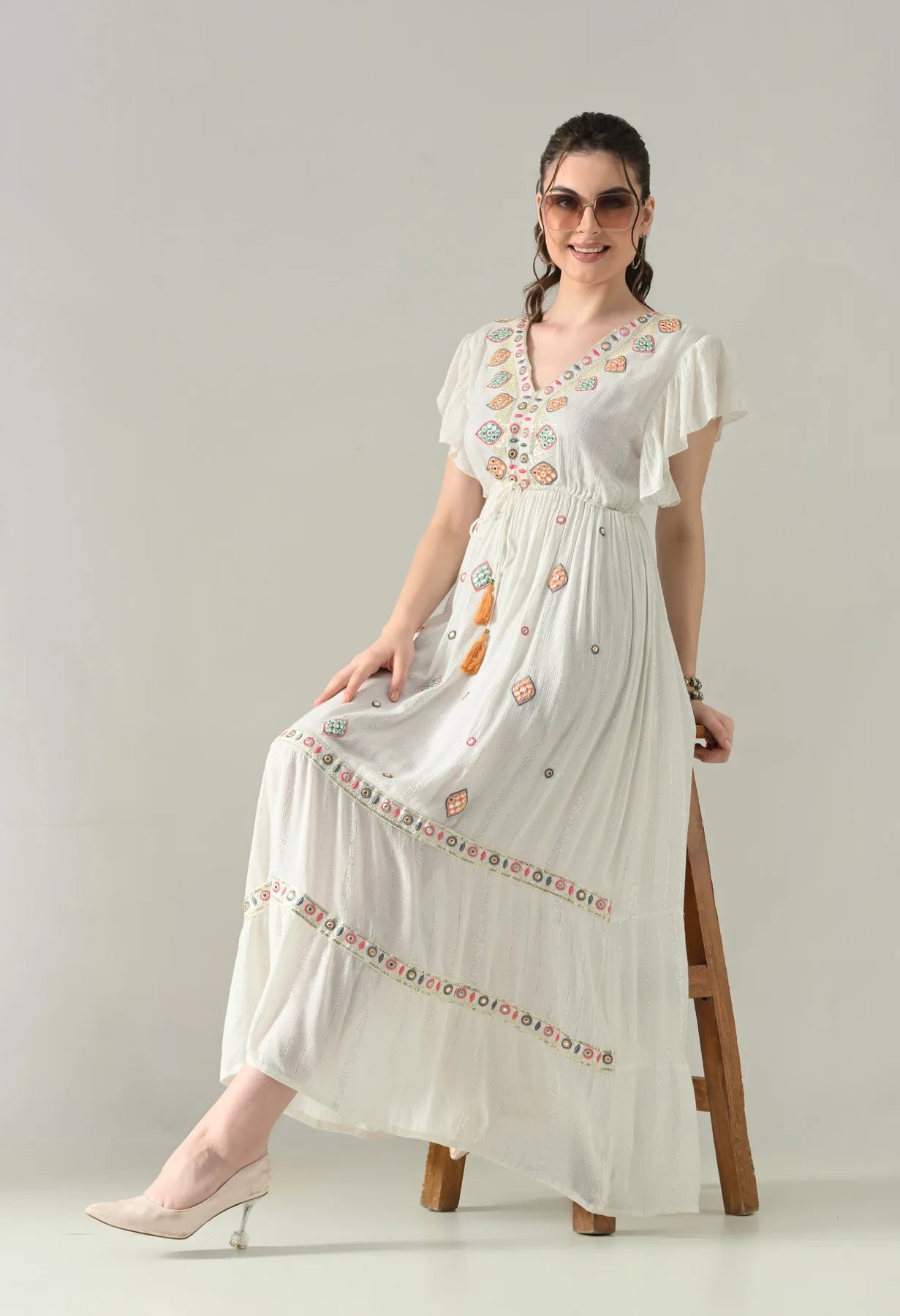 Mirror Charm Maxi Dress