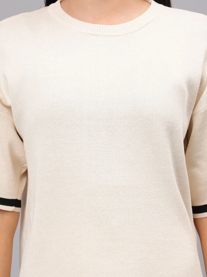 Contrast Knitted Two Piece Set